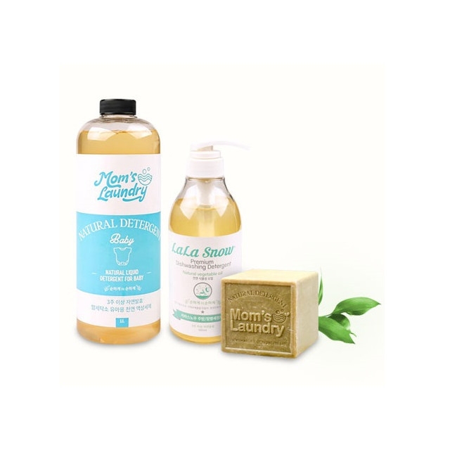 맘세탁소 천연액상세제1L *1개+라라스노우 젖병/주방세정제 500mL*1개 +세탁비누200g[테마_지게와작대기] | 홈쇼핑모아 맘세탁소... 