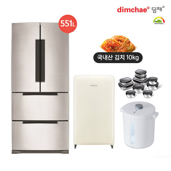 [방송한정][21년형 1등급] [프리미엄] [551L] 위니아 딤채 4룸... 1등급] [프리미엄] [551L] 위니아 딤채 4룸 스탠드형 노바실버 (LDQ57EHMXS)
