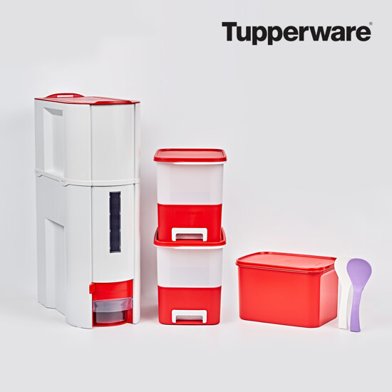 타파웨어 라이스키퍼 특대구성(쌀통22kg 1개+5kg 2개+6.5L 멀티용기 1개+4.3L 멀티용기 1개+거품기 1개) 4