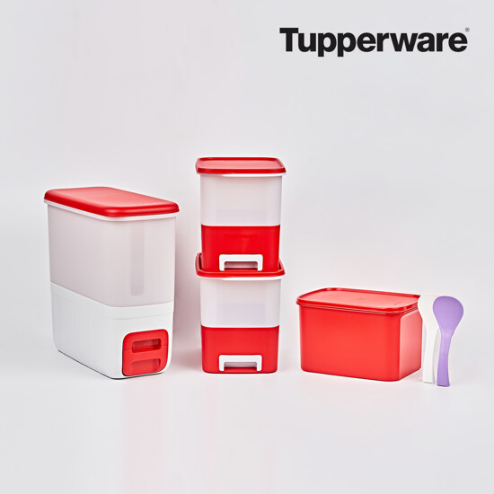 타파웨어 라이스키퍼 쌀통세트(10kg 쌀통 1개+5kg 2개+6.5L 멀티용기 1개+4.3L 멀티용기 1개+스마트거품기) 4