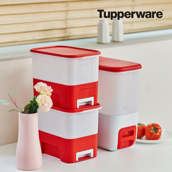 타파웨어 라이스키퍼 쌀통세트(10kg 쌀통 1개+5kg 2개+6.5L 멀티용기 1개+4.3L 멀티용기 1개+스마트거품기) 3