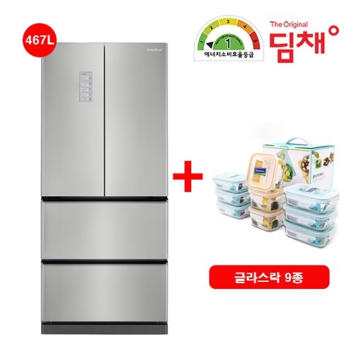 [위니아] 딤채 4룸 스탠드 467L 비쥬실버 LDQ48EBRJS +글라스락 9종... [위니아] 딤채 4룸 스탠드 467L 비쥬실버 LDQ48EBRJS +글라스락 9종