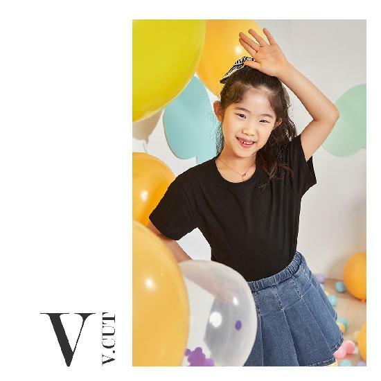[국민카드5%할인]브이컷  키즈 오가닉  면 티셔츠 6장 2