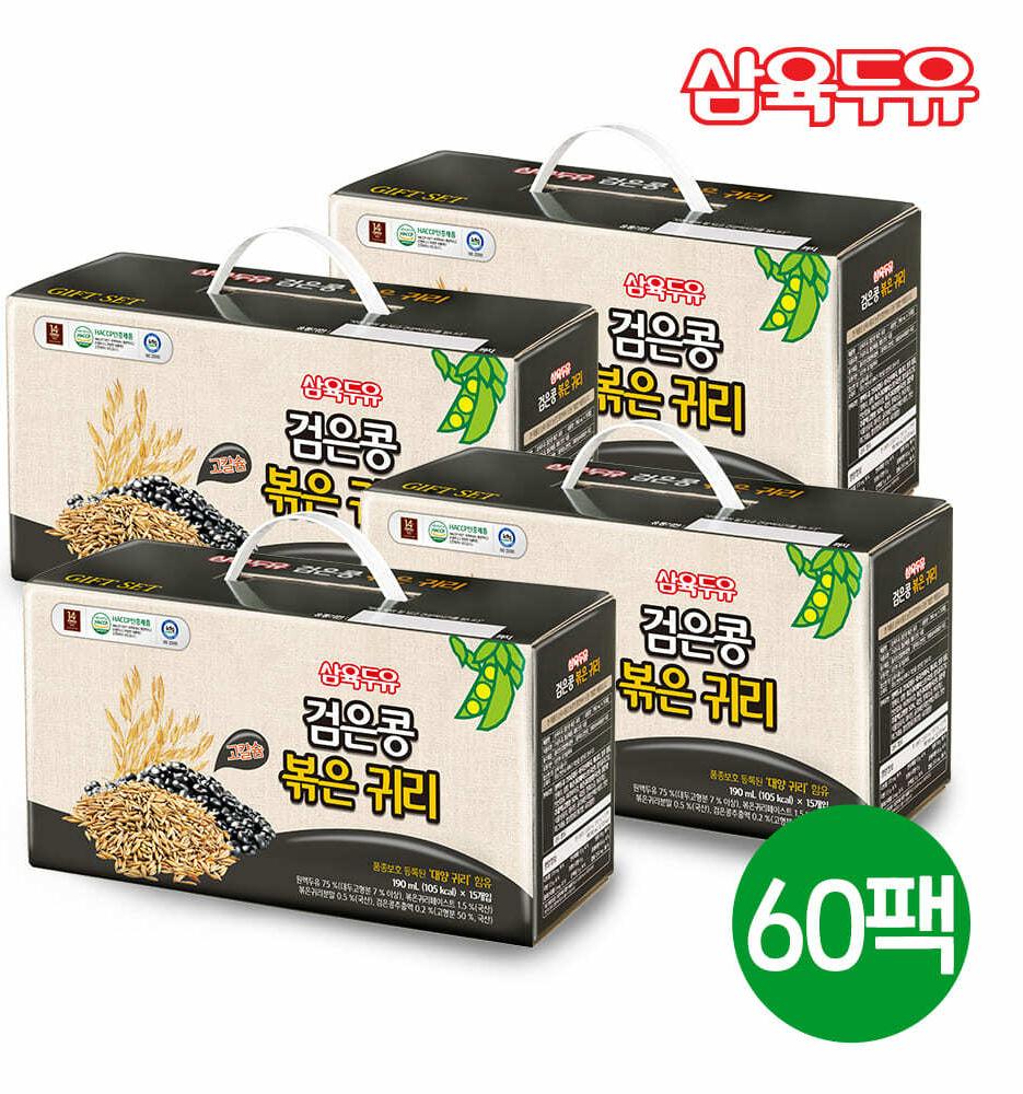 [삼성카드5%할인](m)삼육두유 검은콩볶은귀리두유 190ml x 60팩