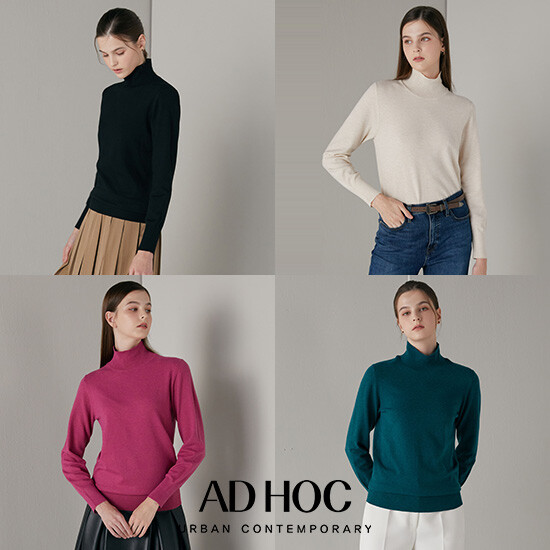 [AD HOC] 애드혹 23FW 여성 메리노울 블렌디드 니트 4종 | 홈쇼핑모아... [AD HOC] 애드혹 23FW 여성 메리노울 블렌디드 니트 4종