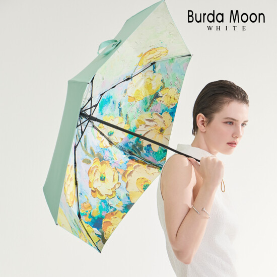 [Burda Moon]부르다문화이트  썬플라워 양우산 + 파우치백 세트 3