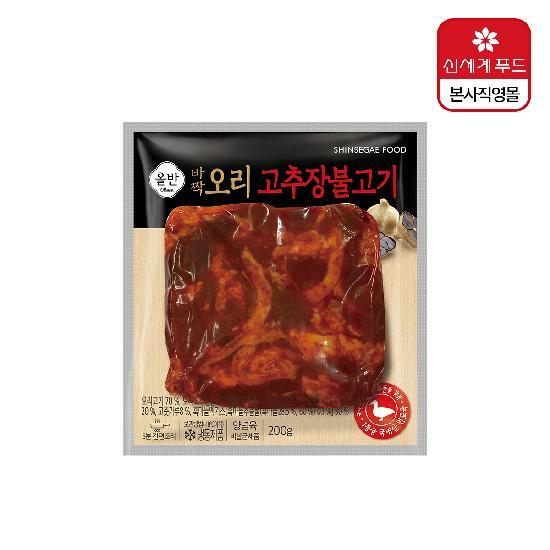 [카드 5%할인]신세계푸드 올반 오리 바짝 불고기 13팩 (간장맛 200gx6팩 + 고추장맛 200gx7팩) 3