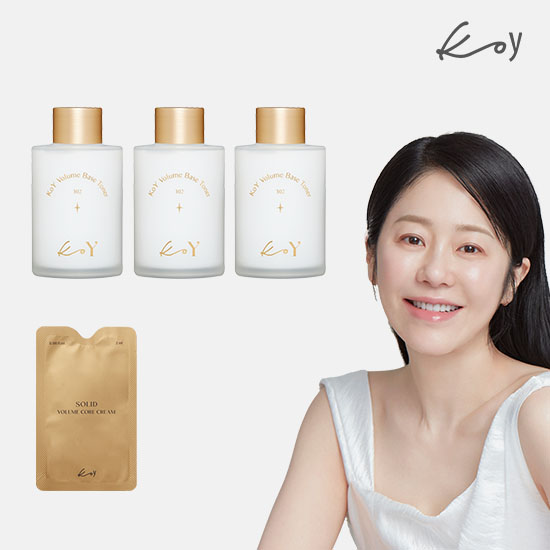 코이 볼륨베이스 토너 3개 + 크림 샤섀 2ml 1개