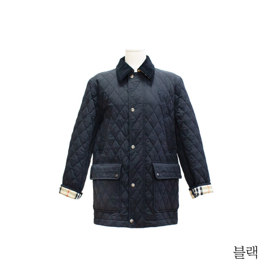 버버리 하프 퀼팅 카라 재킷