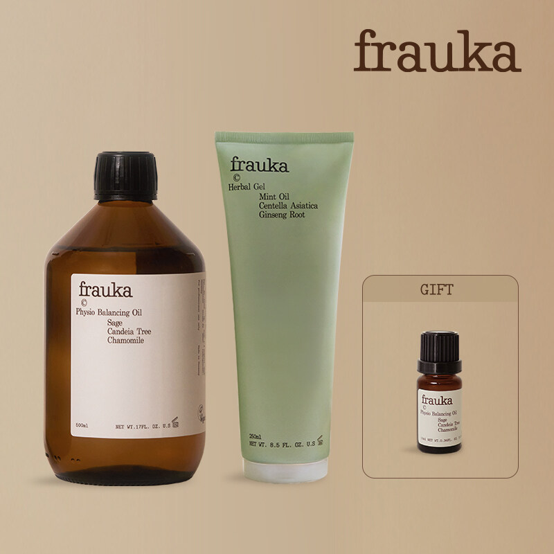 [삼성카드5%할인]프라우카 앰플 오일 500ml +허벌겔 1개 + 오일 10ml 