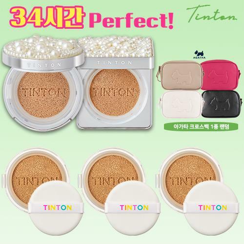 [삼성카드5%할인](틴톤) 진주 쿠션 총 5개 + 아가타 크로스백 패키지