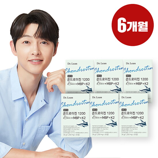 반값세일![6개월] 닥터린 콘드로이친 1200 콘레이티+MBP+K2 6박스 (1박스:1,200mgX30정) 