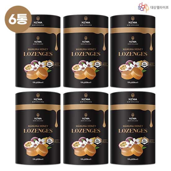 NZMA 뉴질랜드산 프리미엄 마누카꿀 로젠지 135g x 6통