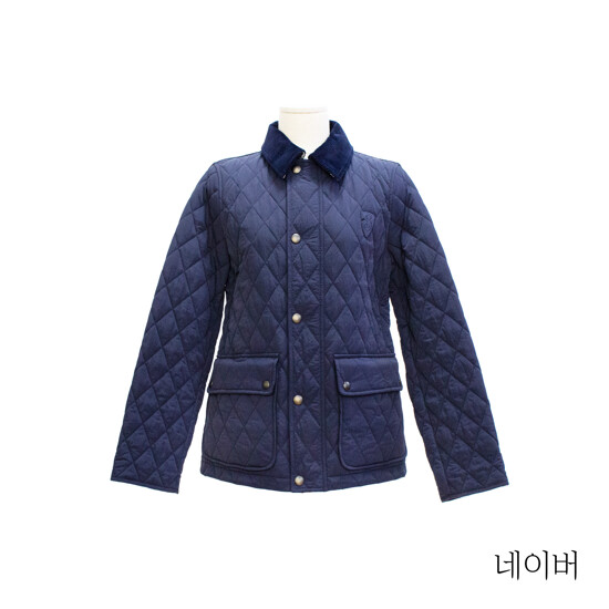 버버리 코듀로이 배지 퀼팅 재킷