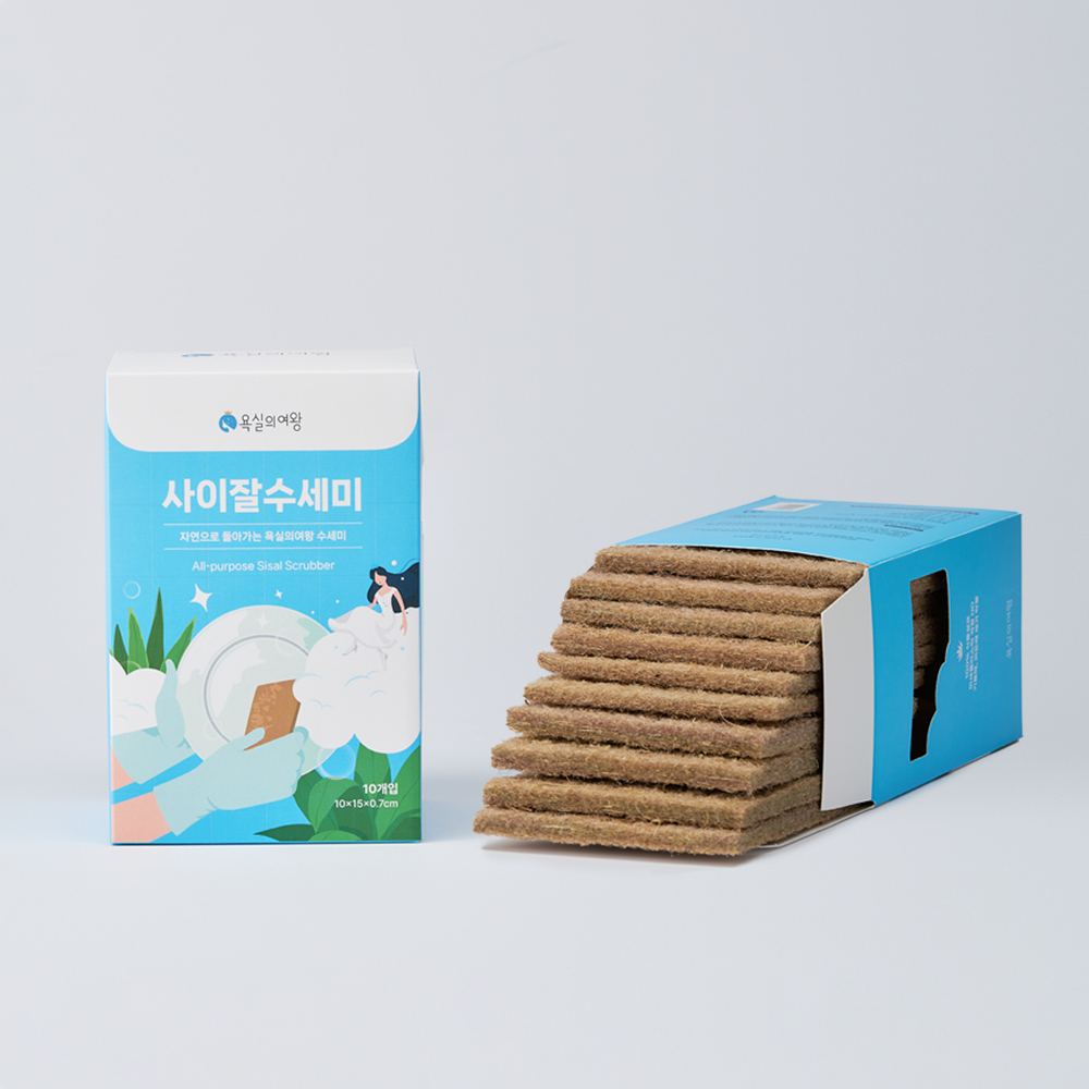 제로웨이스트 사이잘 단면수세미 10/20매입 (택1)