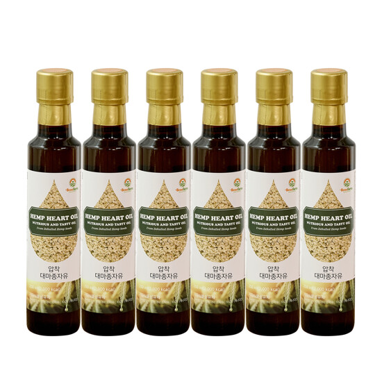 베네팜 저온압착 대마종자유 250ml x 6병 2