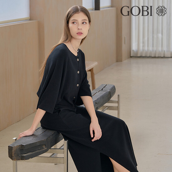 [런칭가 299000원] 고비(GOBI) 실크 캐시미어 판초 가디건 2