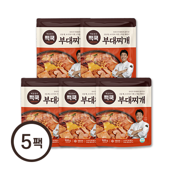 빽쿡 부대찌개 600g x 5개 2