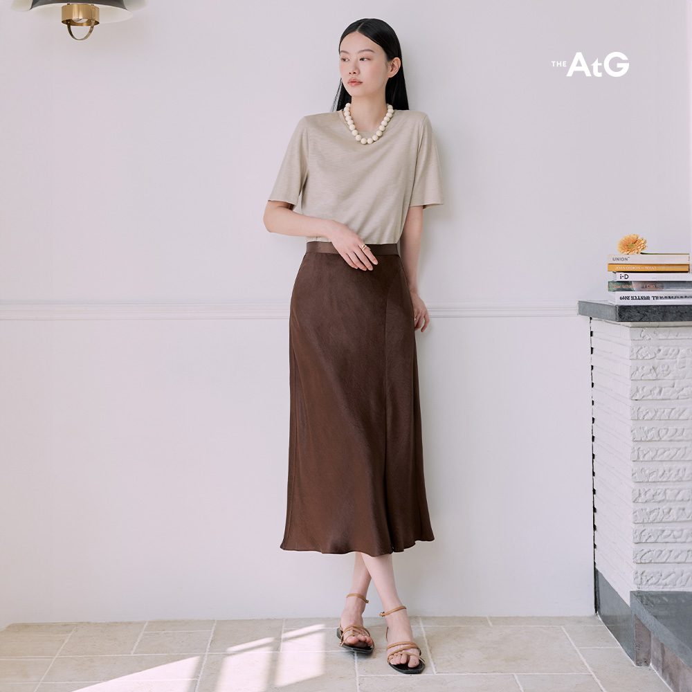 [론칭가69,900원] 아세테이트100 슬릿 스커트 2