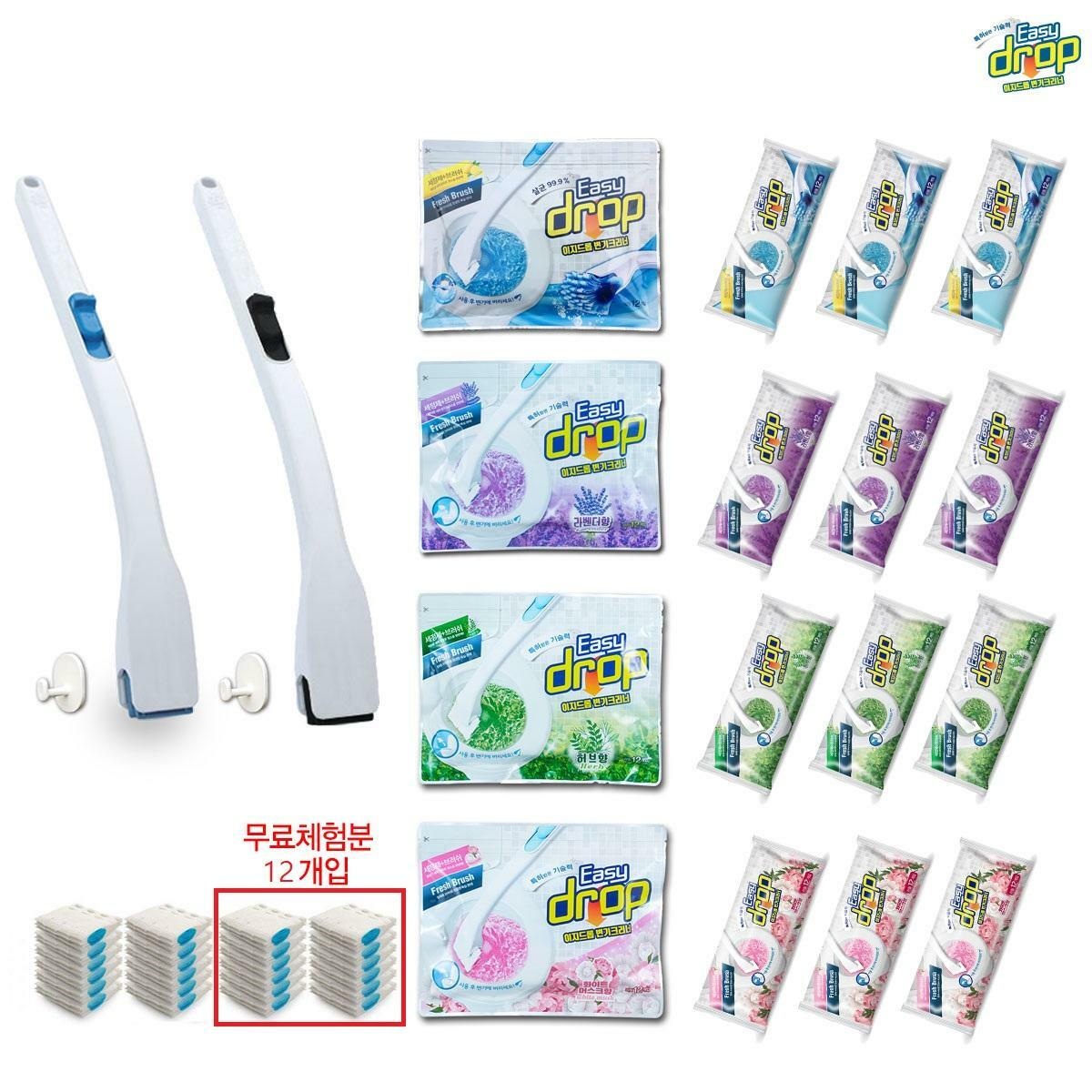 [우리카드5%할인](216회/4년치) 이지드롭 변기클리너 레몬+라벤더+허브+화이트