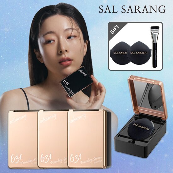 살사랑 631 파운데이세럼 본품3+브러쉬+퍼프2
