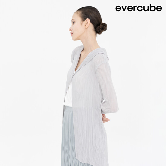 [런칭가349000원] 에바큐브 25SS 쉬폰 플리츠 자켓 3