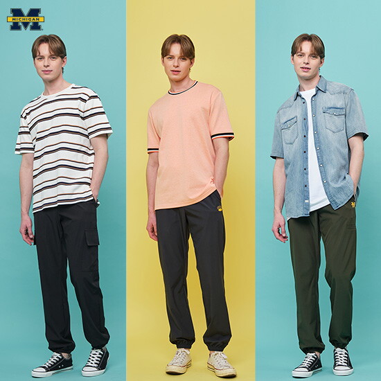 ○미시간 유니버시티  남성 조거팬츠 3종