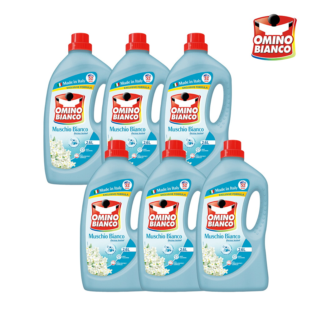 ★롯데홈쇼핑 단독 특대용량 2.6L★ 세탁세제 화이트머스크향  2.6L 6통