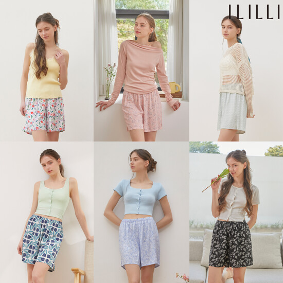 [ILLILLI] 아이릴리 인견100 여성 라운지 트렁크 6종 