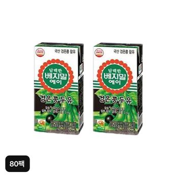 정식품 담백한 베지밀 에이 검은콩두유 80팩