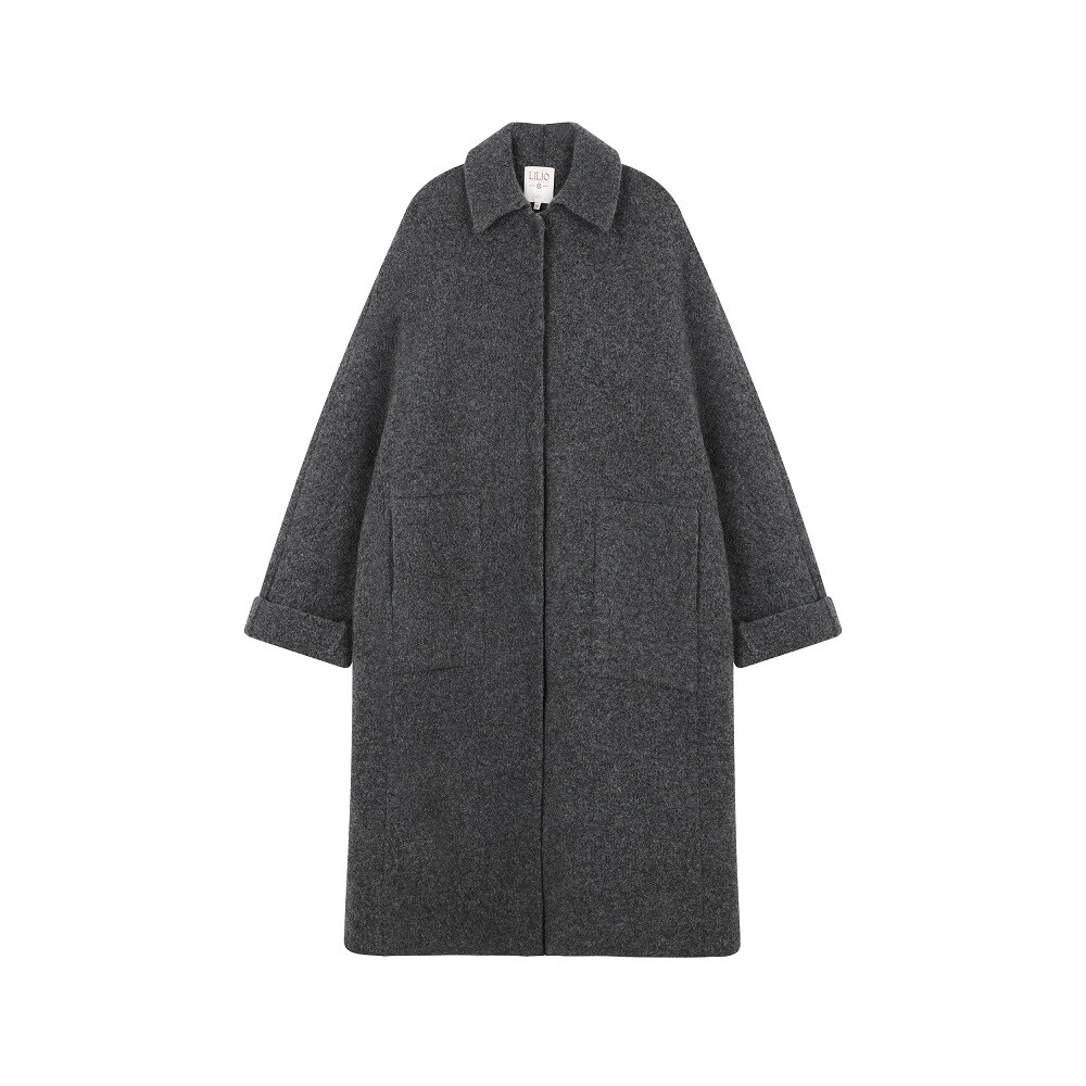 ○by 오일릴리 25FW 폭스 울 블렌디드 롱코트 3