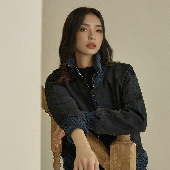 [카드 5%할인][299,000원 초특가]로보 스웨이드 하이넥 보머 재킷 4