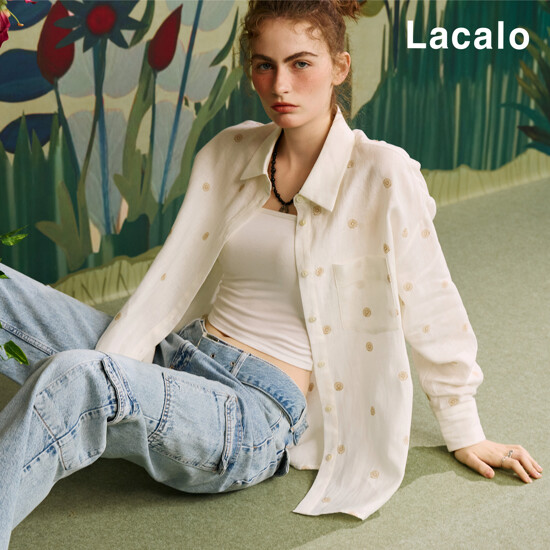 [Lacalo] 라칼로 프렌치린넨100% 데이지 자수 셔츠 1종 4