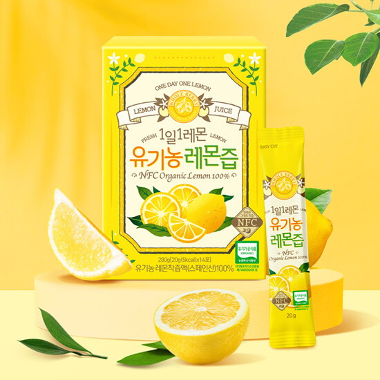 ○1일1레몬 유기농 레몬즙 20gx14포x6박스, 총84포