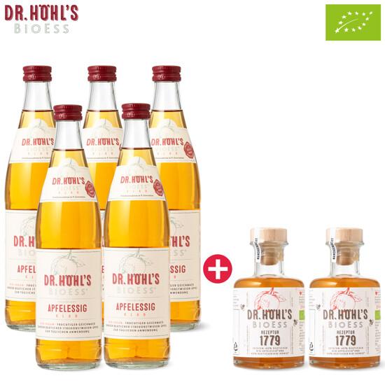 [닥터홀스] 유기농 애플사이다 비니거 (클리어 500ml x 5병 + 허니 200ml x 2병)