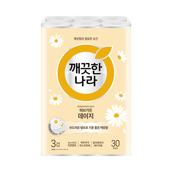깨끗한나라 허브가든 데이지 30롤 3팩(총90롤) 2