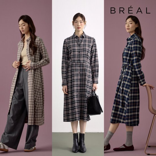 브리엘 소프트 체크 셔츠 원피스 1종[런칭 가격 59,900원] 4