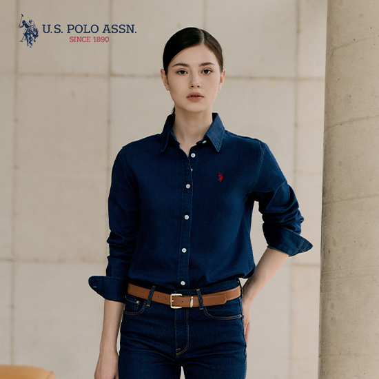 [앱쿠폰][U.S POLO ASSN.] 릴렉스핏 데님셔츠 2종 여성 3