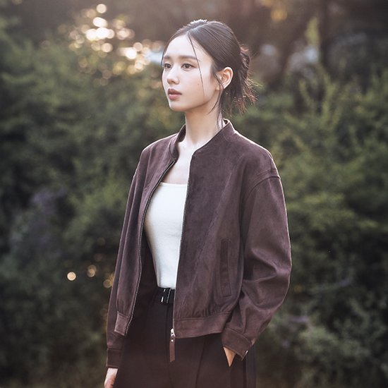 2025 멜로우 FAUX 스웨이드 봄버점퍼