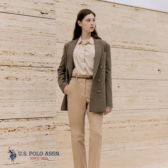 [쿠폰혜택][U.S POLO ASSN.] 25FW 약기모 치노팬츠 2종 여성 3