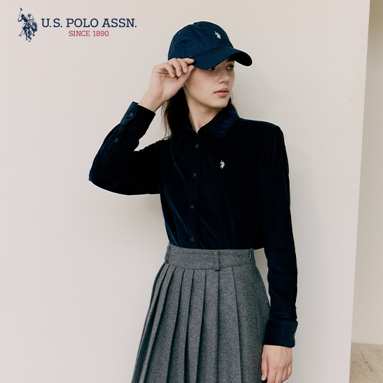[U.S POLO ASSN.] 25FW 코듀로이셔츠 2종 여성 2