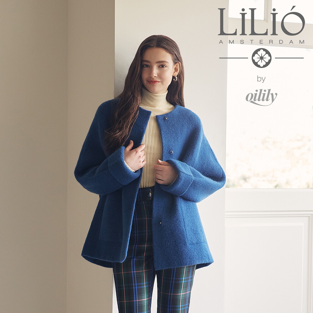 by 오일릴리 25FW 폭스 울 블렌디드 하프코트 3