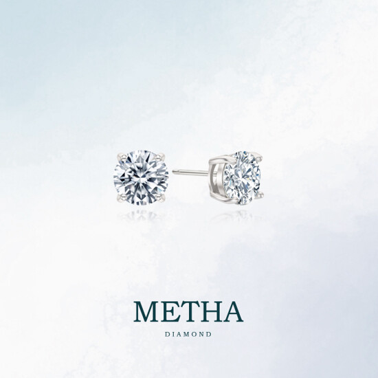 메타다이아몬드 실버925 1캐럿 모이사나이트 귀걸이 1종(총 2.0ct)