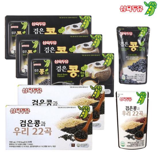 삼육두유 검은콩과 칼슘 60팩+검은콩과 우리22곡 40팩,  총100팩