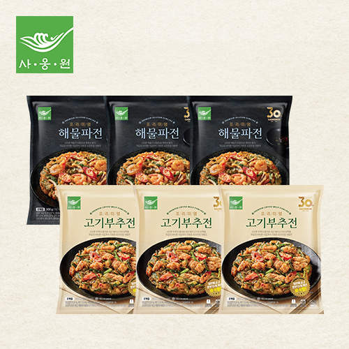 프리미엄 해물파전300g*3팩+프리미엄 고기부추전300g*3팩 총6팩