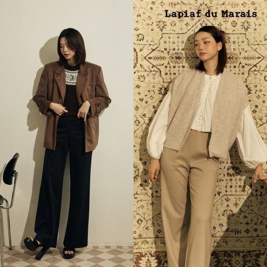 라삐아프 풀밴딩 니팅 세미와이드 팬츠 3종 [런칭 가격 89,900원] 4