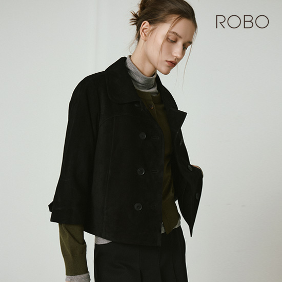 [최초가 499,000원] 25FW 이태리 스웨이드 더블 크롭자켓 3