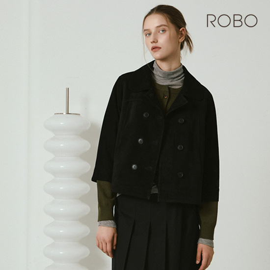 [최초가 499,000원] 25FW 이태리 스웨이드 더블 크롭자켓 4