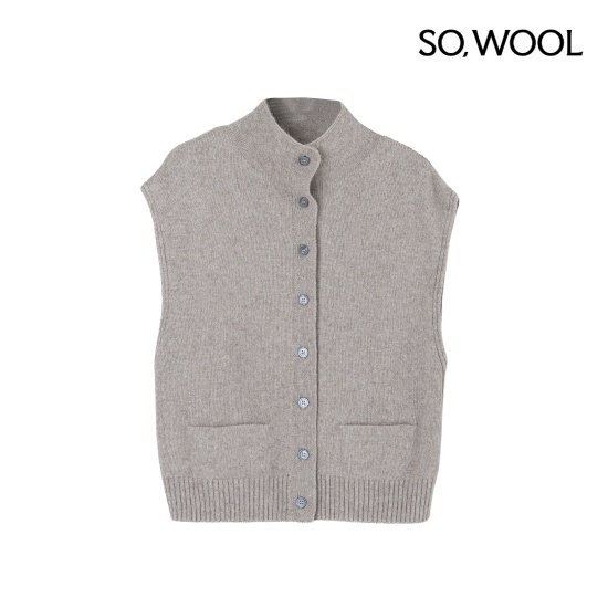 쏘울 25FW 라쿤 하이넥 버튼 베스트[런칭 가격79,900원] 2