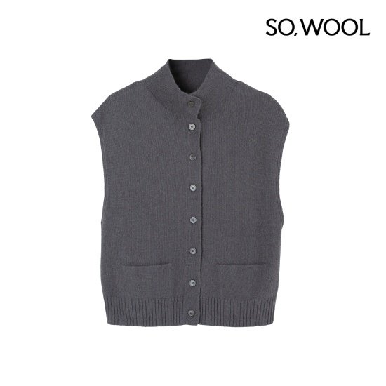 쏘울 25FW 라쿤 하이넥 버튼 베스트[런칭 가격79,900원] 4